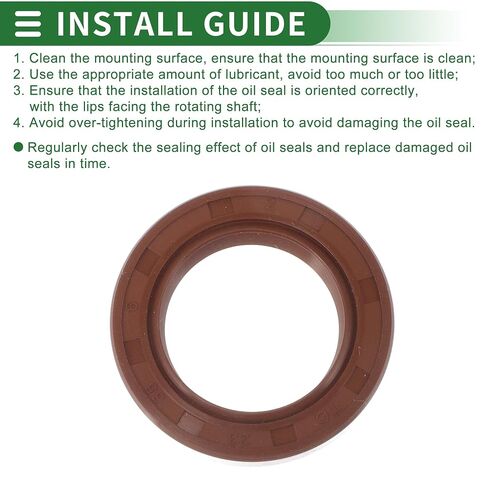 Universal Oil Seal TC Double Lip W Steel Spring Seal Ring Rotary Shaft Seal 23x35x6mm High Pressure FKM Rubber Brown 5 Pcs in Kuwait