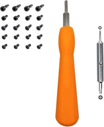 Ring Doorbell Screwdriver & 20 Security Screws Kit – Double-Ended Torx T6 + T15 Tool for Battery Change & Wi-Fi Reset – Fits Ring Video Doorbell/2/3/3+/4/Plus/Pro/Elite (Orange) in Saudi Arabia