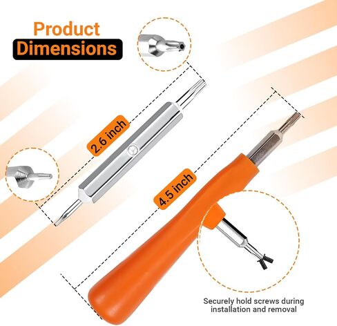 Ring Doorbell Screwdriver & 20 Security Screws Kit – Double-Ended Torx T6 + T15 Tool for Battery Change & Wi-Fi Reset – Fits Ring Video Doorbell/2/3/3+/4/Plus/Pro/Elite (Orange) in Saudi Arabia