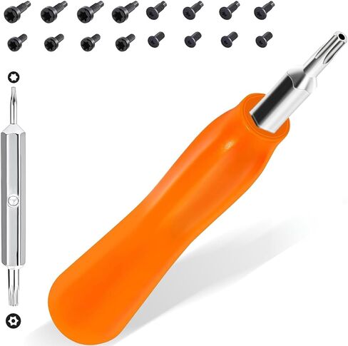 Ring Doorbell Screwdriver & 20 Security Screws Kit – Double-Ended Torx T6 + T15 Tool for Battery Change & Wi-Fi Reset – Fits Ring Video Doorbell/2/3/3+/4/Plus/Pro/Elite (Orange) in Saudi Arabia