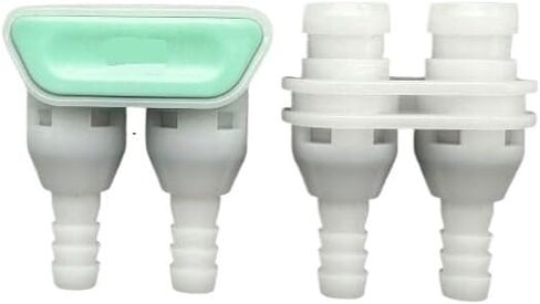 CPC Quick Connector For Beauty Instrument Water Tube, Double Pipe Barb Joint With Stop Valve Fitting(Style 2) in Kuwait