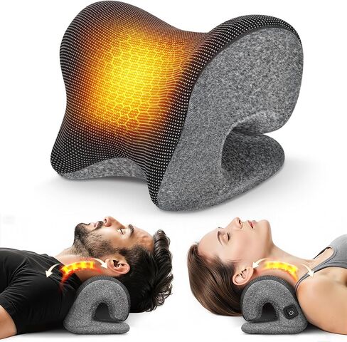 Graphene Magnetic Neck Stretcher for Deeper Pain Relief, Instant Heating Pad Cervical Traction Device Pillow, Neck Cloud for TMJ Tension Muscle Migraine, Gifts for Women, Mom, Men(Gray) in Kuwait