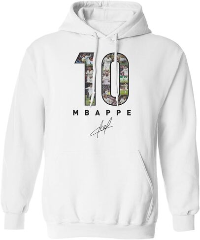 Mbappe-Inspired 10 Collage Graphic - Madrid Tribute Unisex Hooded Sweatshirt in Kuwait
