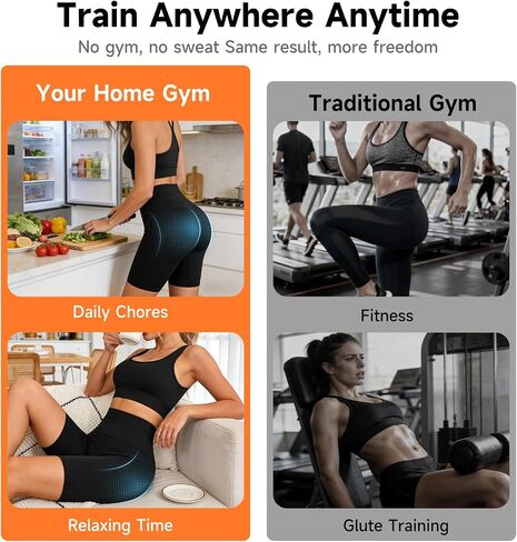 EMS Toning Shorts - Targeted Glute Muscle Strengthening System, Wearable Hip Workout Device for Passive At-Home Fitness Black in Kuwait