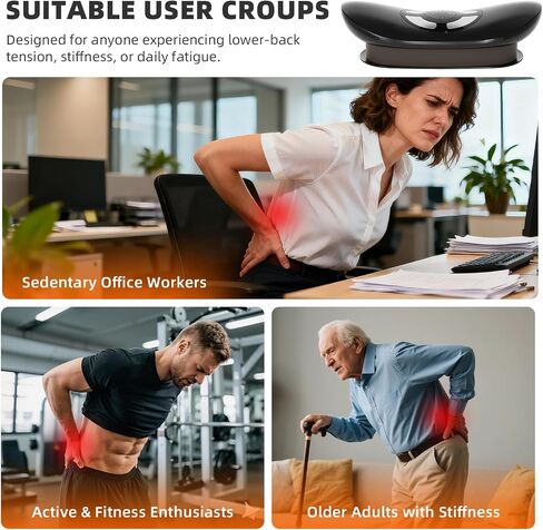 4-in-1 Electric Lumbar Traction Device, Back Massager with Adjustable Air Traction ,3 Level Heating, Vibration and Therapy,Lower Back Massager for Sciatica Relief, Office Lumbar Pressure & Stiffness in Kuwait