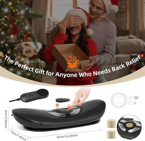 4-in-1 Electric Lumbar Traction Device, Back Massager with Adjustable Air Traction ,3 Level Heating, Vibration and Therapy,Lower Back Massager for Sciatica Relief, Office Lumbar Pressure & Stiffness in Kuwait
