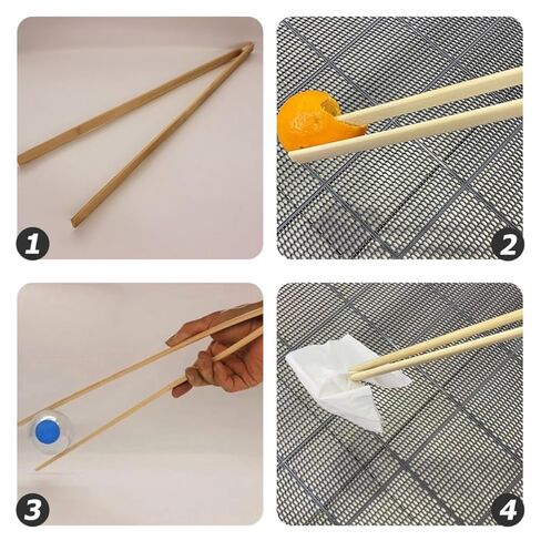 2pcs Small Extended Trash Clips Litter Picker Grabber Tool with Handle for Outdoor Cleaning, Portable Multi-Purpose Waste Pickup Clamp for Garden and Sanitation Use in Kuwait