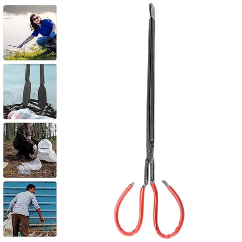 Long-Handle Trash Picker Grabber Tool with Flat Head, Garbage Clamp for Outdoor Cleaning, Litter Pickup Stick for Sanitation Workers – Waste Rubbish Grab Clip in Saudi Arabia