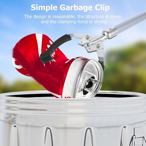 Didiseaon 40cm Aluminum Alloy Trash Pickup Tool with Garbage Clamp, Portable Rubbish Grabber Clip for Outdoor Cleaning and Waste Collection in Kuwait