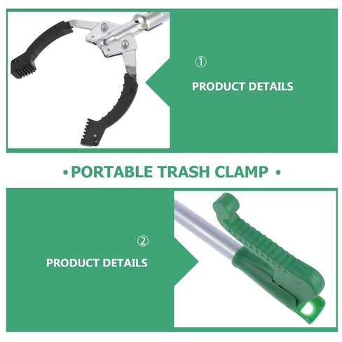 Didiseaon 40cm Aluminum Alloy Trash Pickup Tool with Garbage Clamp, Portable Rubbish Grabber Clip for Outdoor Cleaning and Waste Collection in Kuwait
