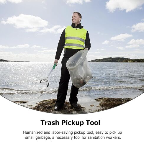 Didiseaon 40cm Aluminum Alloy Trash Pickup Tool with Garbage Clamp, Portable Rubbish Grabber Clip for Outdoor Cleaning and Waste Collection in Kuwait