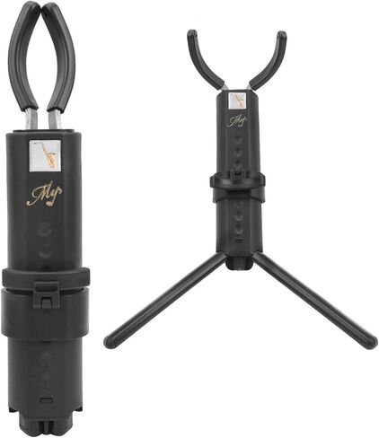Portable Folding Saxophone Stand, Adjustable Metal Tripod Display Holder with Non - Slip Rubber Feet, Compact Storage Rack for Alto Tenor Saxes with Carry Bag (Alto saxophone stand) in Kuwait