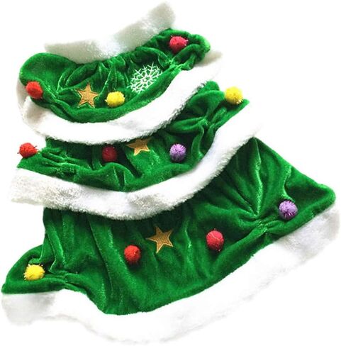 Ipetboom Dog Christmas Costume Tree Shaped Dress Comfortable Pet Clothing Festive Winter Coat Holiday Shirt in Kuwait