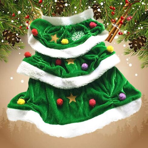Ipetboom Dog Christmas Costume Tree Shaped Dress Comfortable Pet Clothing Festive Winter Coat Holiday Shirt in Kuwait