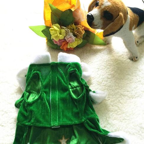 Ipetboom Dog Christmas Costume Tree Shaped Dress Comfortable Pet Clothing Festive Winter Coat Holiday Shirt in Kuwait