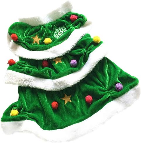 Ipetboom Dog Christmas Costume Tree Shaped Dress Comfortable Pet Clothing Festive Winter Coat Holiday Shirt in Kuwait