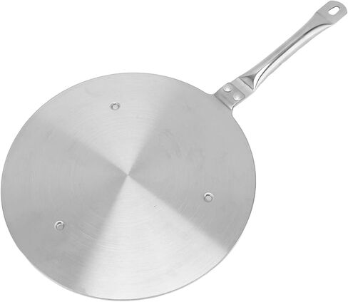 24cm Stainless Steel Heat Diffuser Plate, Induction Cooker Heat Transfer Plate Adapter with Handle, 3 Layers Design for Even Heat Distribution, Essential Cookware Accessory for Hom in Kuwait