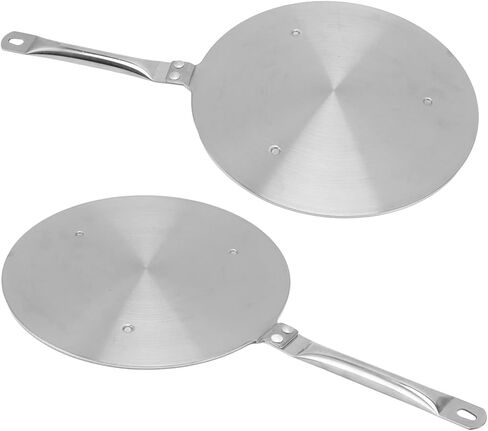 24cm Stainless Steel Heat Diffuser Plate, Induction Cooker Heat Transfer Plate Adapter with Handle, 3 Layers Design for Even Heat Distribution, Essential Cookware Accessory for Hom in Kuwait