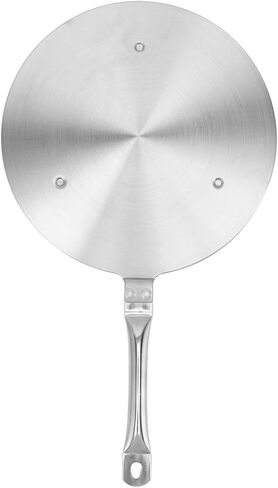 24cm Stainless Steel Heat Diffuser Plate, Induction Cooker Heat Transfer Plate Adapter with Handle, 3 Layers Design for Even Heat Distribution, Essential Cookware Accessory for Hom in Kuwait