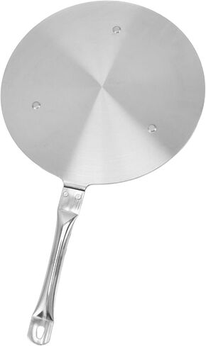 24cm Stainless Steel Heat Diffuser Plate, Induction Cooker Heat Transfer Plate Adapter with Handle, 3 Layers Design for Even Heat Distribution, Essential Cookware Accessory for Hom in Kuwait
