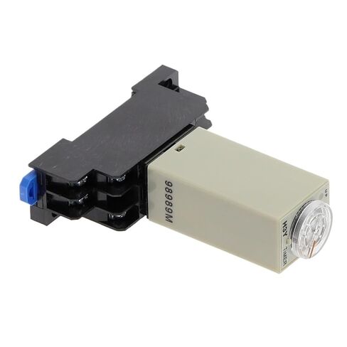 Power-on Delay Rotary Knob DPDT 1S/5S/10S/30S/60S/3M/5M/10M/30M Timer Timing Time Relay AC/DC 24V H3Y-2 with Base Socket PYF08A(Voltage DC 24V,0-60 Seconds) in Kuwait