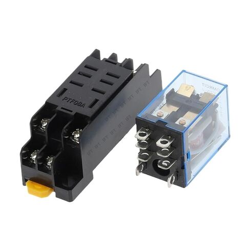 1Pc LY2NJ HH62P HHC68A-2Z Electronic Micro Mini Electromagnetic Relay 10A 8PIN Coil DPDT with Socket Base DC12V,24V AC110,220V(DC 12V) in Kuwait