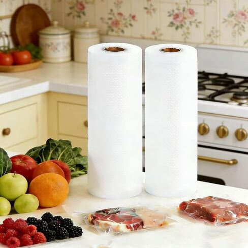 Vacuum Sealer Rolls Bag, 2 Pack 7.8inch x 16.4ft Food Vacuum Save Bag Rolls,32.8 feet Sous Vide Roll Bag in Kuwait