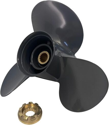 مروحة القارب لهوندا الخارجية BF75 BF80 BF90 BF100 BF115 BF130 15 سن سبلاين 13 1/4x17 محرك المروحة 75HP-130HP 3 شفرات، 58130-ZW1-017AH in Kuwait