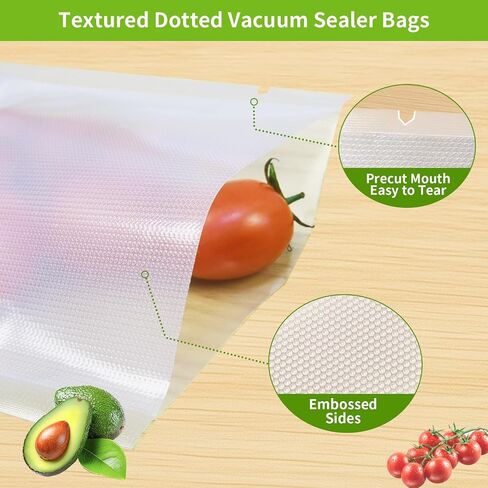 Vacuum Sealer Bags,100 Large Gallon 12x16 Inch,BPA‑Free Heavy‑Duty Food Storage Pre‑Cut Bags in Kuwait