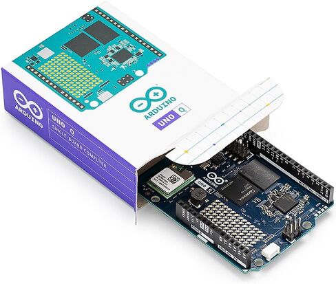 Arduino UNO Q 2GB AI Development Board + 45W USB-C Power Supply، Wi-Fi، Bluetooth، Linux IoT Kit in Kuwait