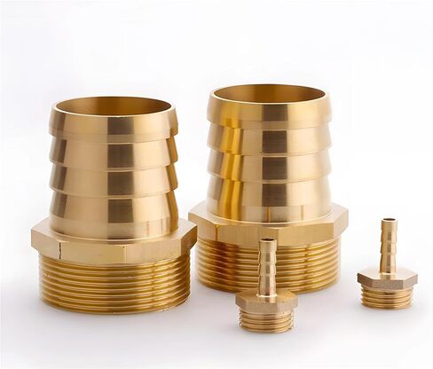 Brass Hose Fitting 6/8/10/12/14/16/19/25mm Barb Tail 1/4" Thread Copper Connector Coupler 1Pcs(Male,4mm) in Kuwait