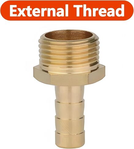 Brass Hose Fitting 6/8/10/12/14/16/19/25mm Barb Tail 1/4" Thread Copper Connector Coupler 1Pcs(Male,4mm) in Kuwait
