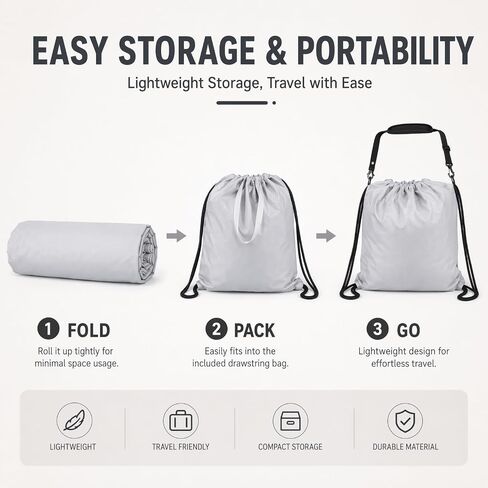 Kayak Cover of 600DWaterproof, Kayak Covers for Outdoor Storage Suitable for 9.3-10.5ft Length, Grey Kayaks Storage Bag for Kayak-Driver in Kuwait