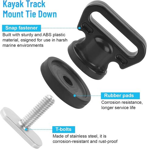 GDW Kayak Track Mount Vertical Tie Downs - Vertical Tie Downs for Securing Cooler, Crate, and Other Kayak Rail Mount Accessories （ 4 Pack ） in Kuwait
