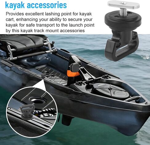 GDW Kayak Track Mount Vertical Tie Downs - Vertical Tie Downs for Securing Cooler, Crate, and Other Kayak Rail Mount Accessories （ 4 Pack ） in Kuwait