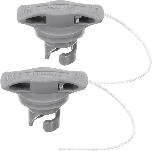 SUPVOX 2-Pack Air Valve Caps for Inflatable Boats: High-Pressure Replacement Covers with Anti-Lost String - Universal Spiral Caps for Paddleboards (sup), Kayaks & Dinghies - Gray in Kuwait