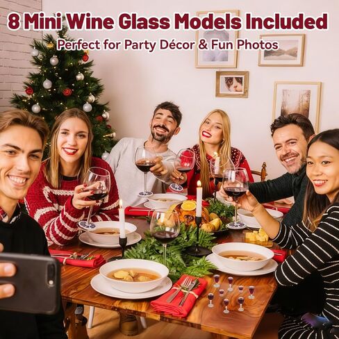 لعبة Wine Not Spin - لعبة ممتعة للحفلات الدوارة من كأس النبيذ، 12 قطعة من ألعاب الشرب القابلة لإعادة الاستخدام لحفلات العزوبية، وليالي الفتيات، والأزواج، وتجمعات محبي النبيذ in Kuwait