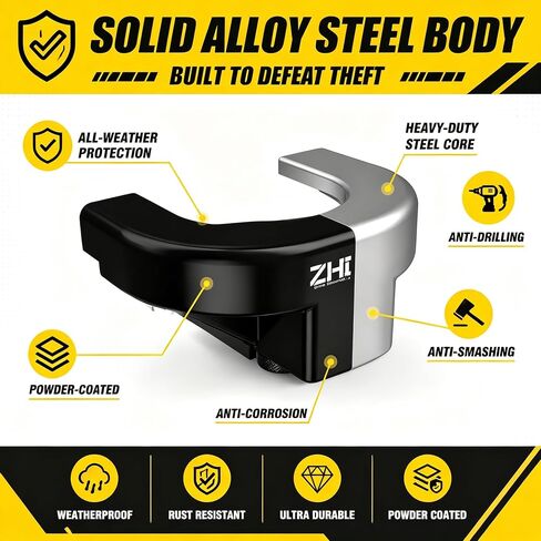 2 Inch Trailer Hitch Lock Kit,Heavy Duty Anti-Theft Trailer Tongue Reinforced Solid Steel Tow Coupler Locks Set for RV,Camper,Boat,Caravan in Kuwait