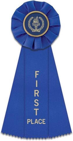 Hodges Badge Company 1st Place Rosette Award Ribbon - Made in USA in Kuwait