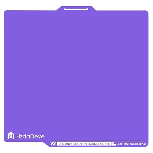 HzdaDeve Cool Plate for Creator 5 Cold Build Plate No Heating No Glue Double Sided Smooth Board Low Temperature PEI Sheet Heated Bed Spring Steel Platform for Flashforge Creator 5 Pro (Purple) in Kuwait