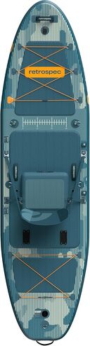 Retrospec June Inflatable Fishing Paddle Board 11’6" with Removable Seat – Puncture-Resistant Paddle Board for Fishing with Rod Holders, Non-Slip Deck Pad & Accessories in Saudi Arabia