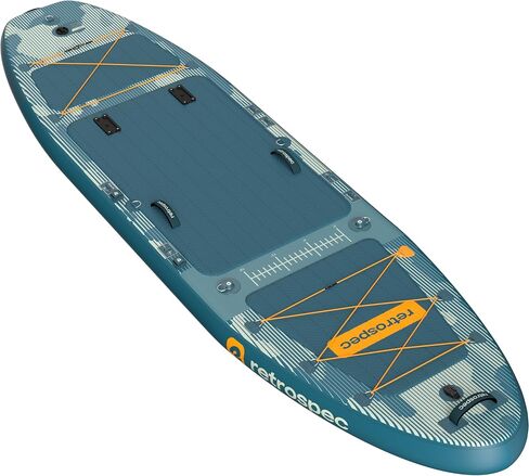 Retrospec June Inflatable Fishing Paddle Board 11’6" with Removable Seat – Puncture-Resistant Paddle Board for Fishing with Rod Holders, Non-Slip Deck Pad & Accessories in Saudi Arabia