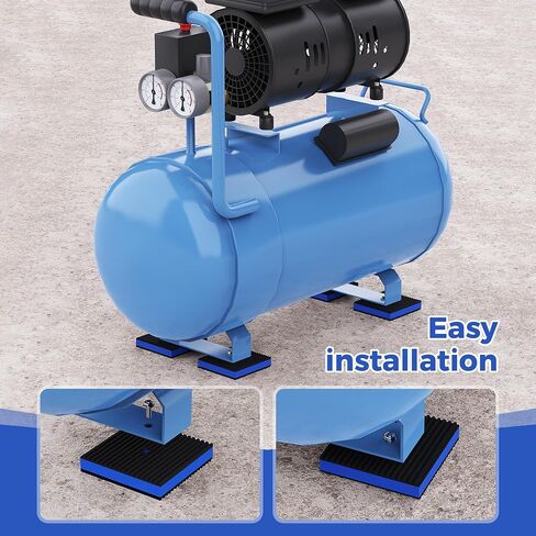 Anti Vibration Pads, 4"× 4"×7/8" Vibration Isolator Pads, Mechanical Vibration Damping Pads, Heavy Duty Rubber Isolation Pads, 3/8"Pre-Drill Hole Vibration Isolator Pad for Air Compressor | air compressor vibration pads, strong vibration damping effect in Kuwait