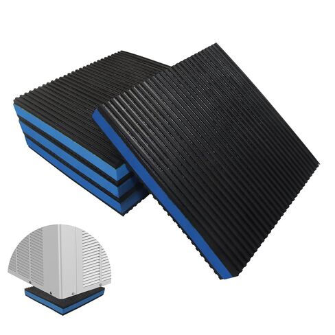 Jiozermi 4 Pcs Anti Vibration Pads, Heavy Duty Rubber Sound Dampening Mat Shock Absorbing Mat Vibration Isolation Pads for Air Conditioner, Compressor, Treadmill, Washing Machine (6 x 6 x 7/8 Inches) in Kuwait