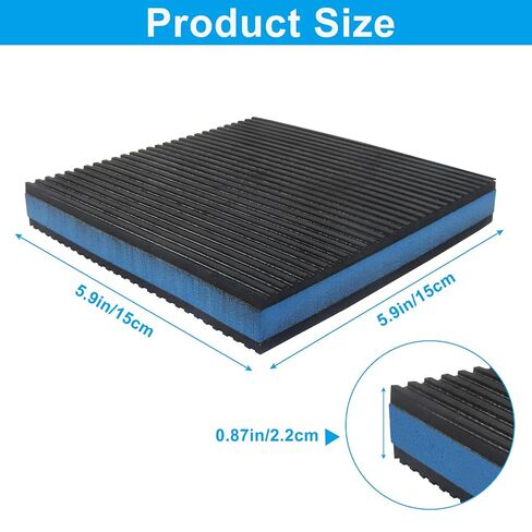 Jiozermi 4 Pcs Anti Vibration Pads, Heavy Duty Rubber Sound Dampening Mat Shock Absorbing Mat Vibration Isolation Pads for Air Conditioner, Compressor, Treadmill, Washing Machine (6 x 6 x 7/8 Inches) in Kuwait