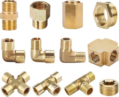 Pneumatic Plumbing Brass Pipe Fitting Male/Female Thread 1/8" Copper Adapter 1Pcs(L Female Elbow) in Kuwait