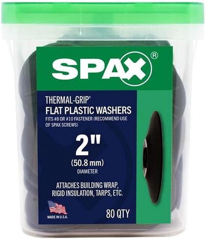 Spax 5042073 2 in. Thermal-Grip Plastic Flat Washer - Pack of 80 in Kuwait