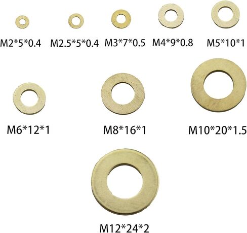 TAODAN 280 قطعة M2-M12 مجموعة غسالة مسطحة نحاسية لمعدات المكاتب/الصيانة الميكانيكية سفينة تجميع الأثاث السحابات in Kuwait