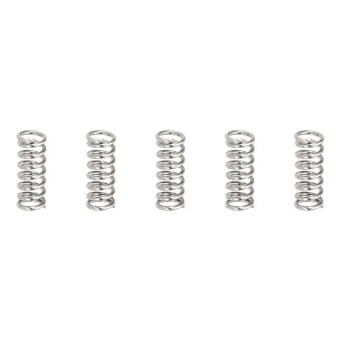 uxcell 5Pcs Compression Springs, 0.3mm Wire Diameter x 2mm OD x 5mm Length 304 Stainless Steel Extension Spring Ballpoint Pen Pressure Springs for Shop Home Repairs, Silver in Kuwait