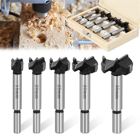 Hinge Boring Drill Bit Set for Wood Window Hole Cutter Auger Wooden Drilling Dia 15 20 25 30 35mm in Kuwait